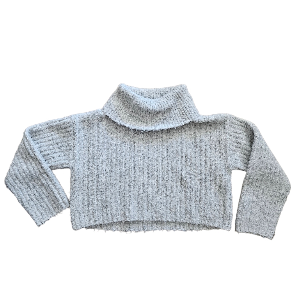 NIA Light Gray Turtleneck Sweater